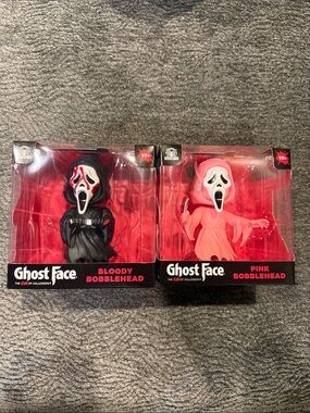 Scream Ghost Face Bobbleheads By Culturefly Black & Pink Variant